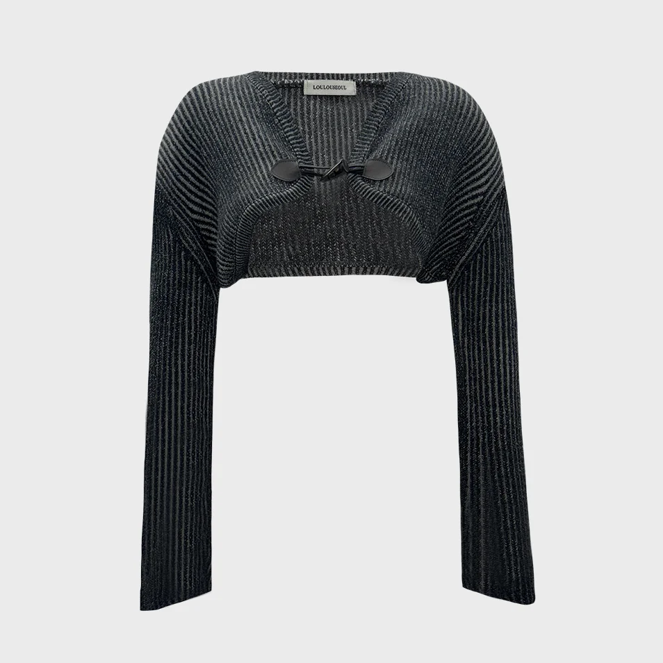 Teddy Toggle Bolero (Charcoal)