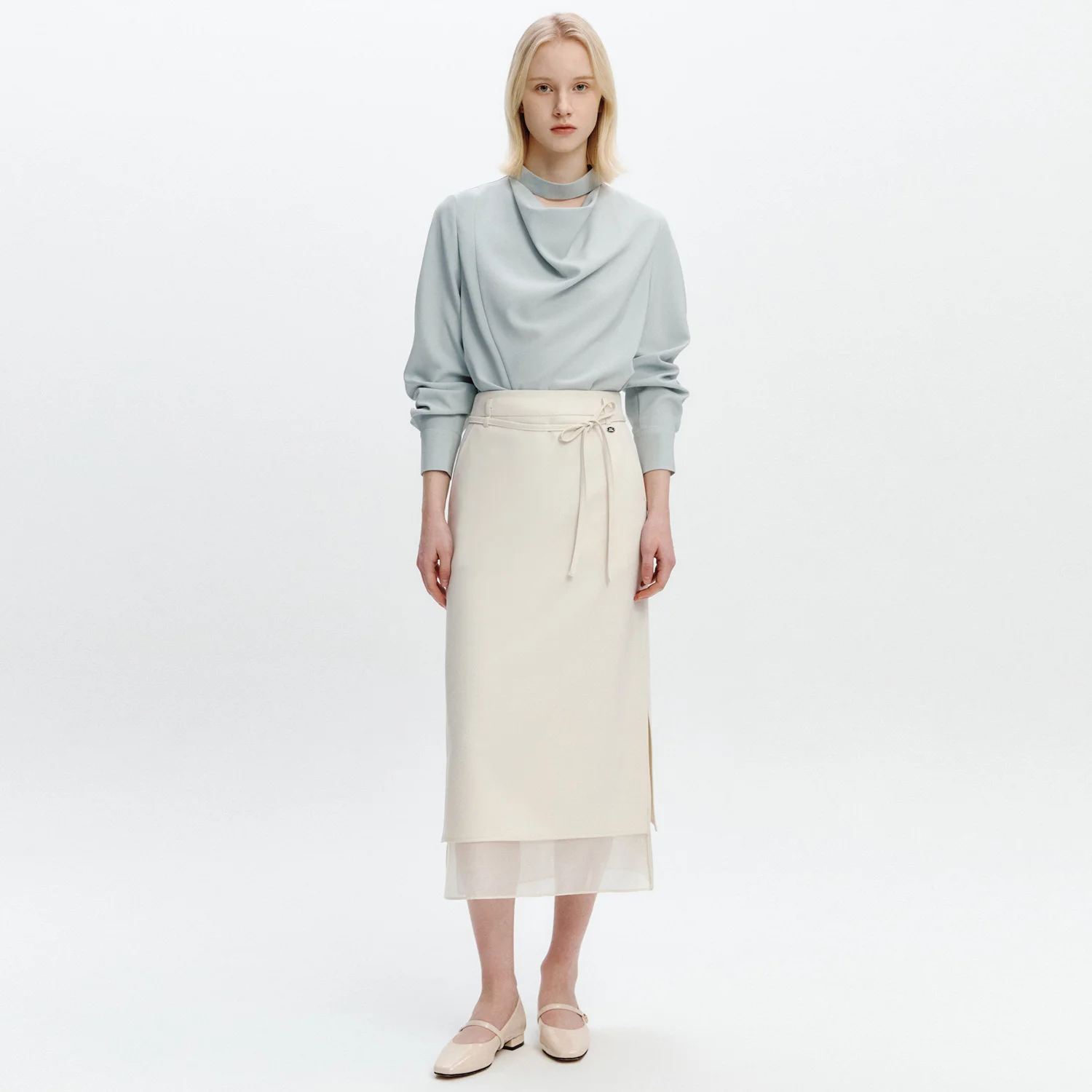 See-through Layered Skirt IVORY