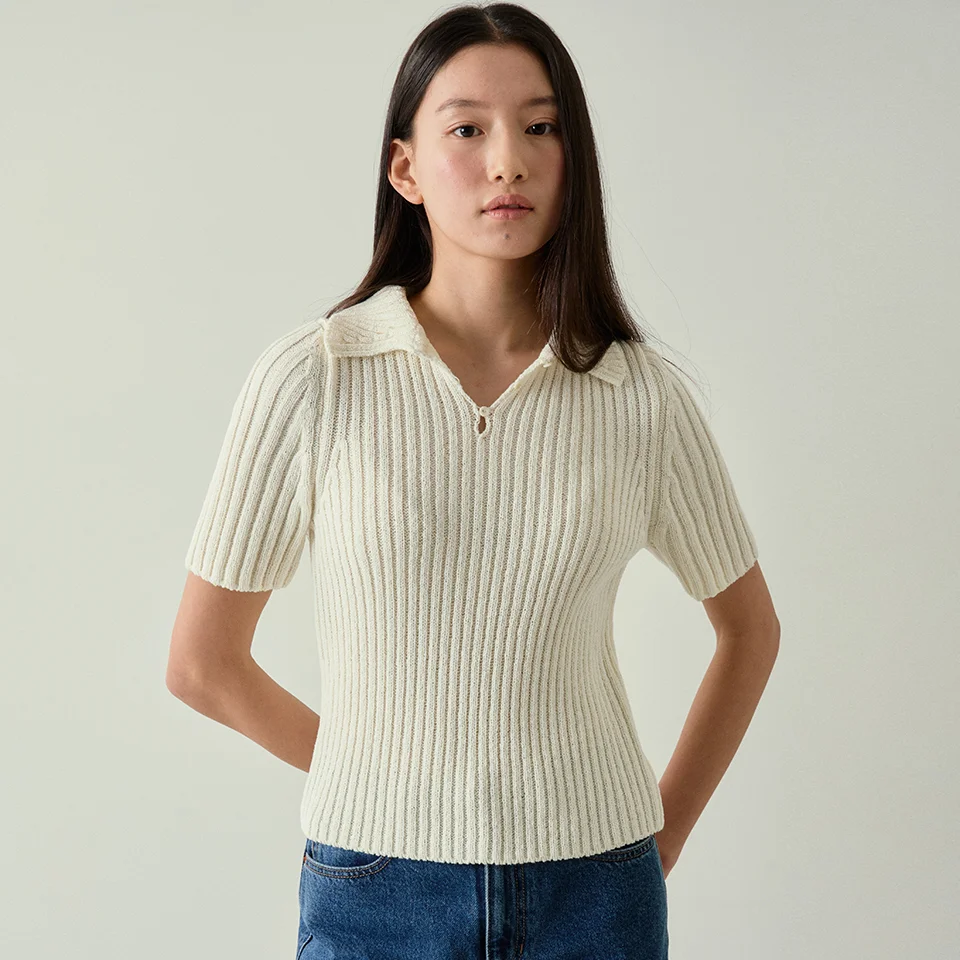cotton collar pullover (cream)
