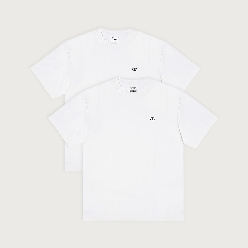 寬鬆版型 圓領 T恤 White/White