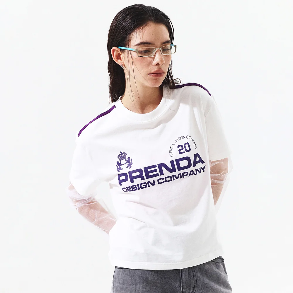 PDC UNIFORM SEE THROUGH LAYERED SLEEVE WHITE
