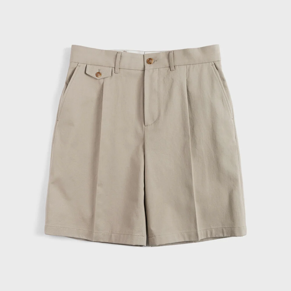 09 BUCKLE-BACK BERMUDA SHORTS (beige)