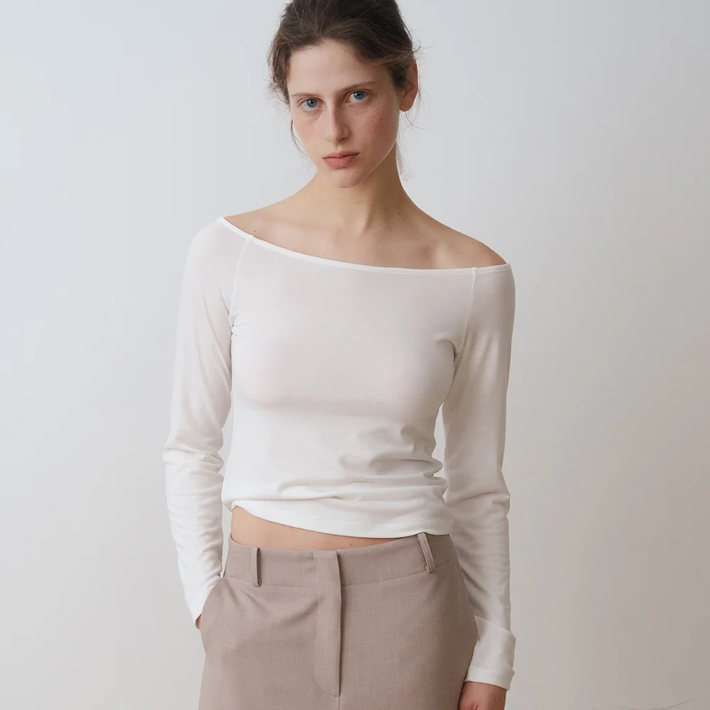 OFF NECK T-SHIRTS_IVORY