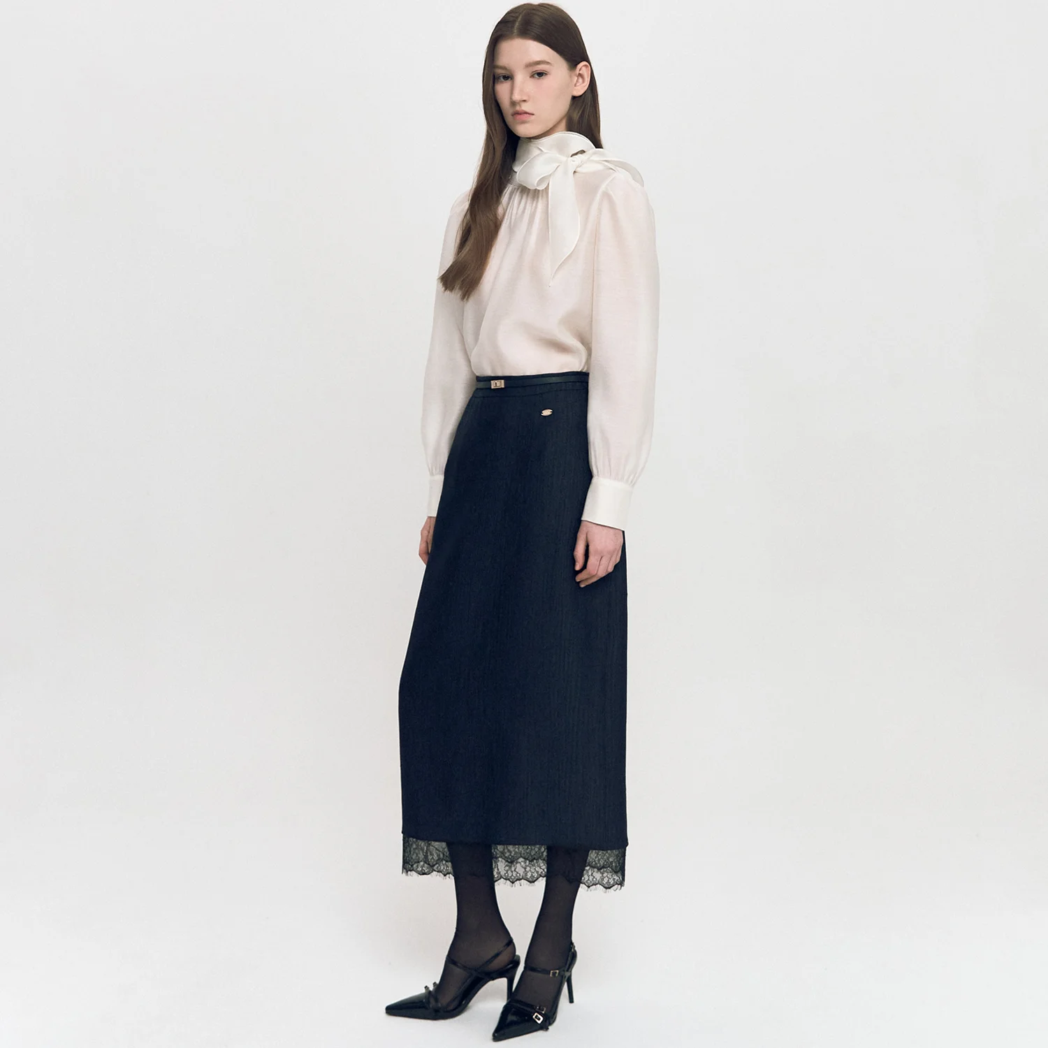 Lace Layered Skirt BLACK