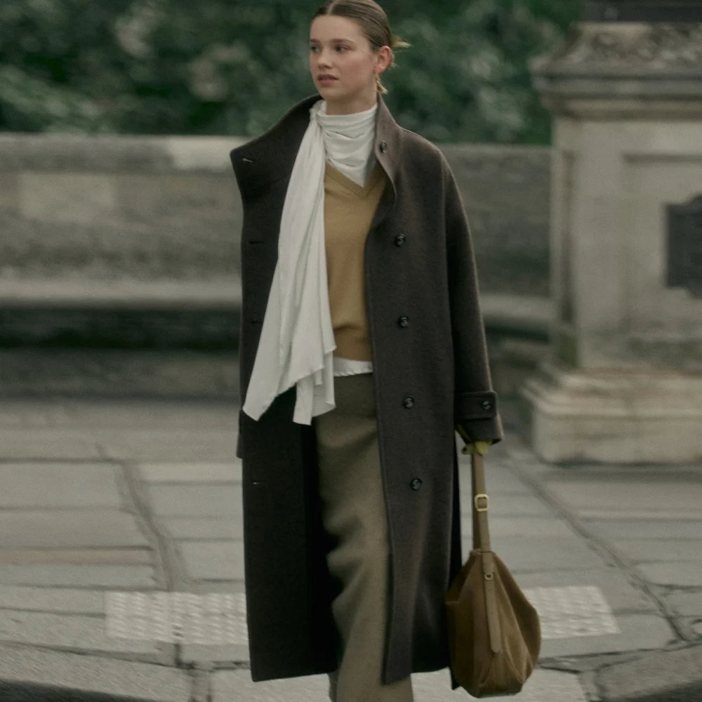 Wool Blended Ella Skirt MelangeBeige