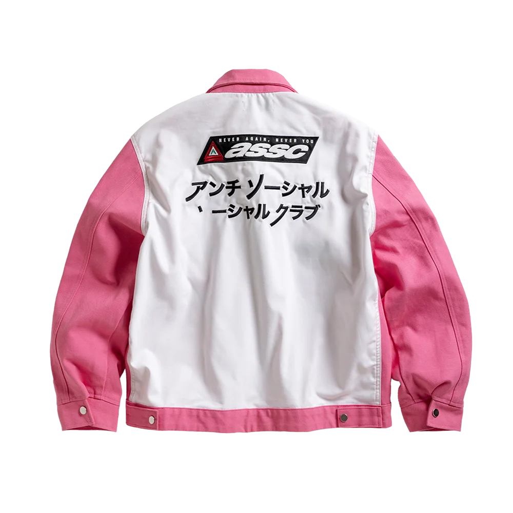 PATCHED UP RACING JACKET/PINK