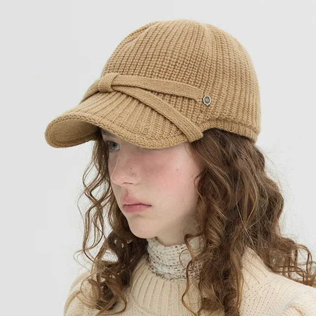 Camille Knitting Cap - Beige
