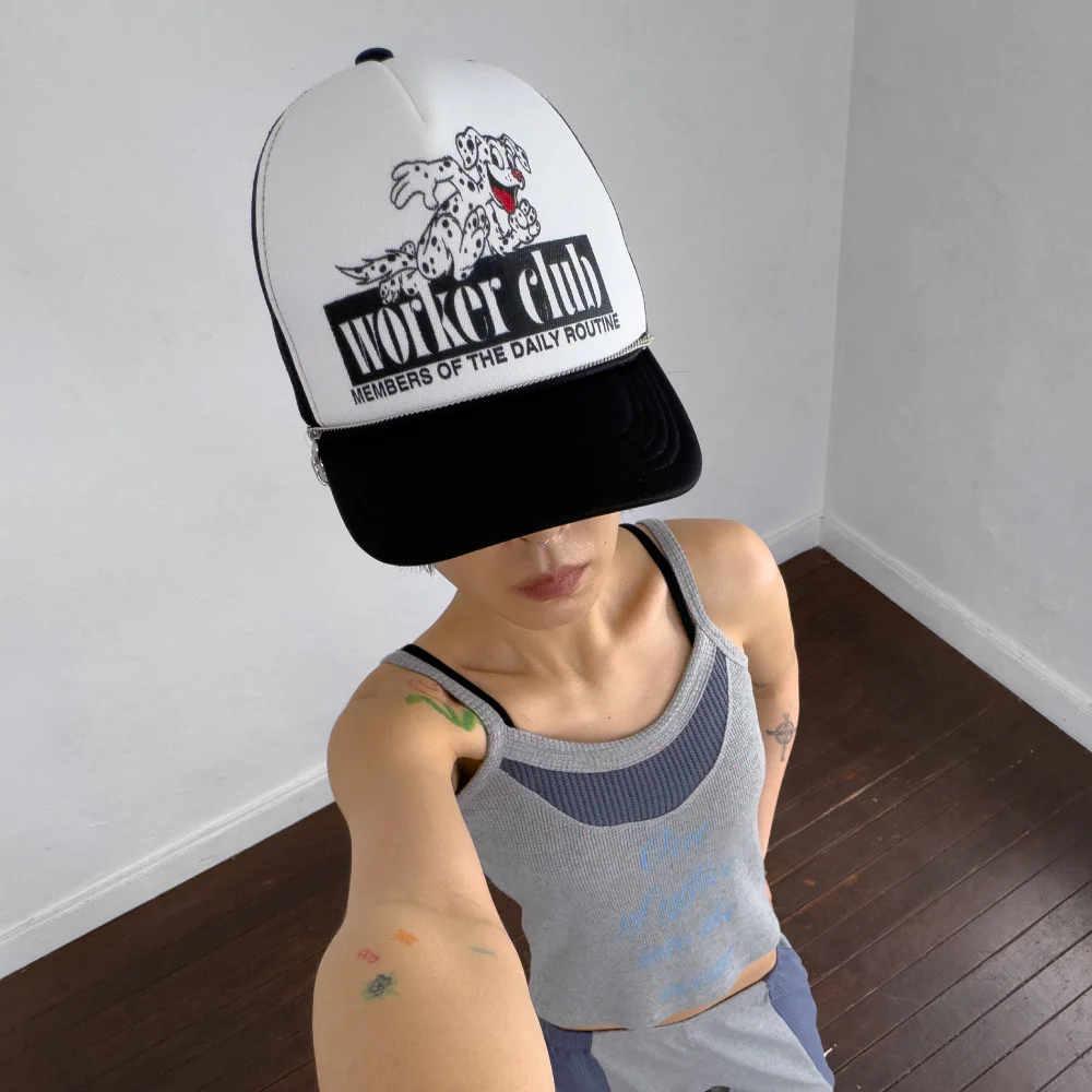 Worker Club Mesh Cap-Black