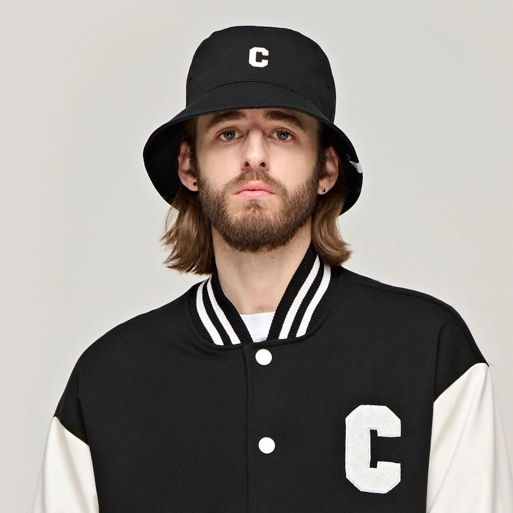 CB LOGO ROUND BUCKET HAT (BLACK)
