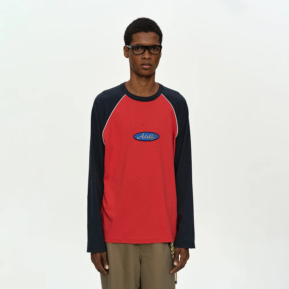 LOGO WAPPEN RAGLAN L/S T-SHIRT atb1431m(RED/NAVY)
