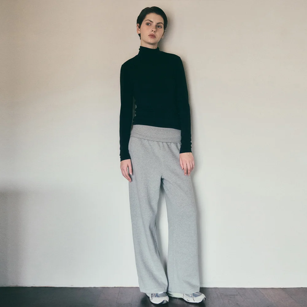 Easy Flap Wide Sweat Pants_MELANGE GRAY(W25-PT35)