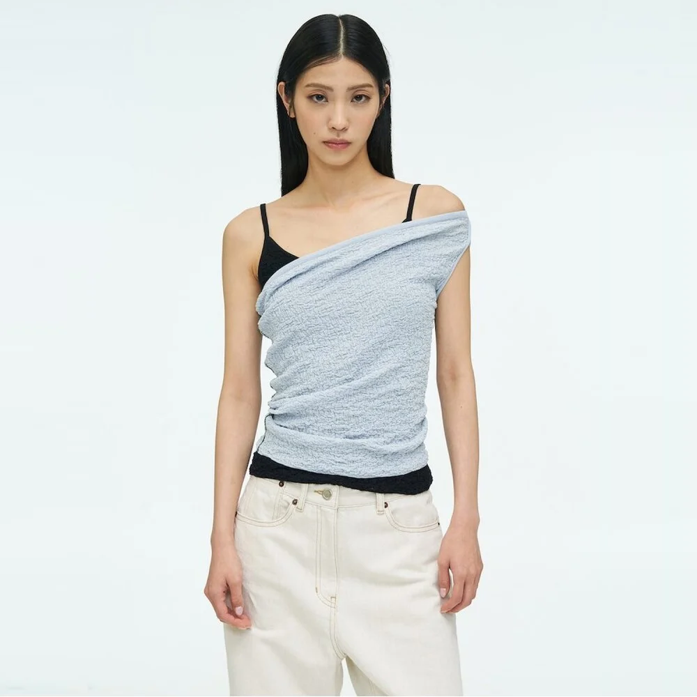 Textured Tube Top Blue (AG655UA01P)