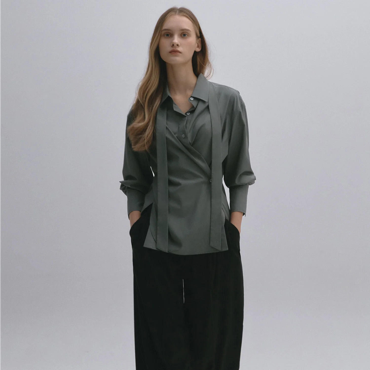 Tie Wrap Shirt KHAKI