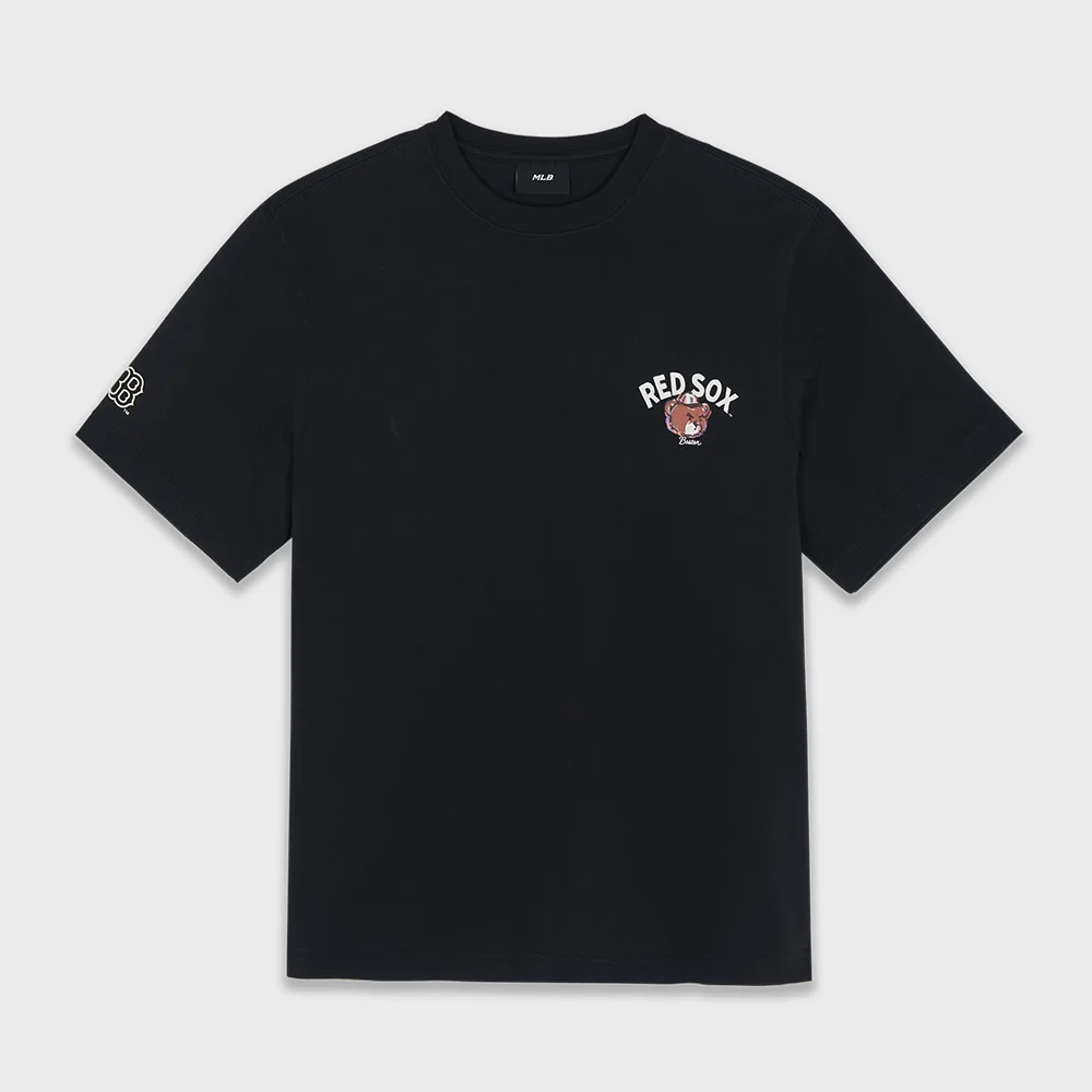 巨型熊 背後圖案 寬鬆版型 短袖 T恤 BOS (Black)