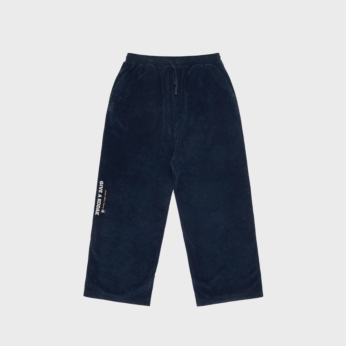 搖粒絨 直筒 褲子 NAVY