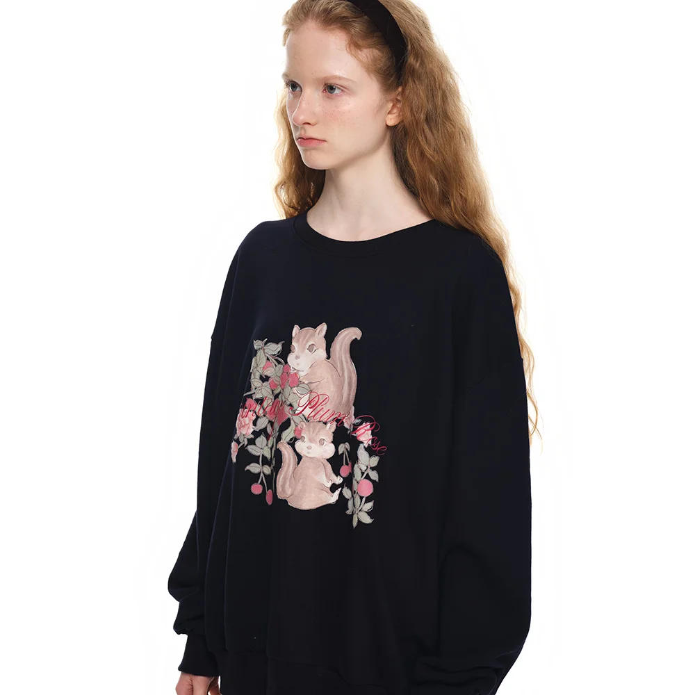 vintage plum rose sweatshirt(衛衣)