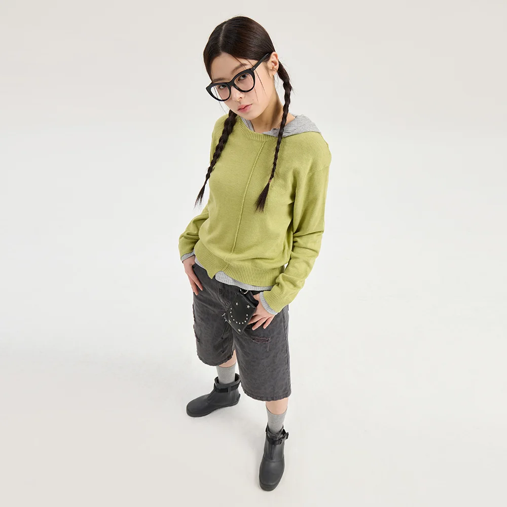 Chouetties by LUCKY CHOUETTE Bermuda Denim Shorts (dark gray) LAPDX26320GYD