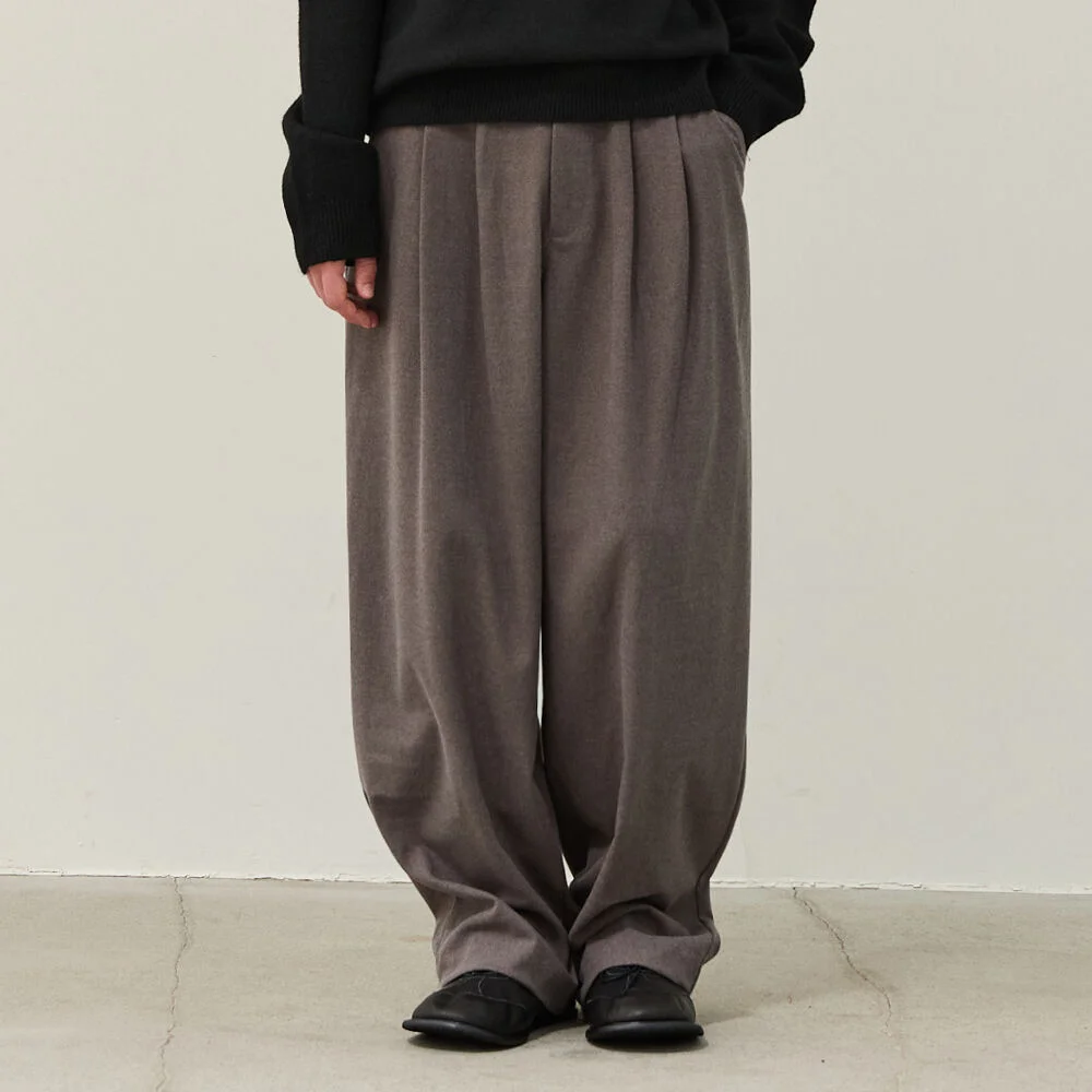 M277 BELTED SLACKS(2COLORS)