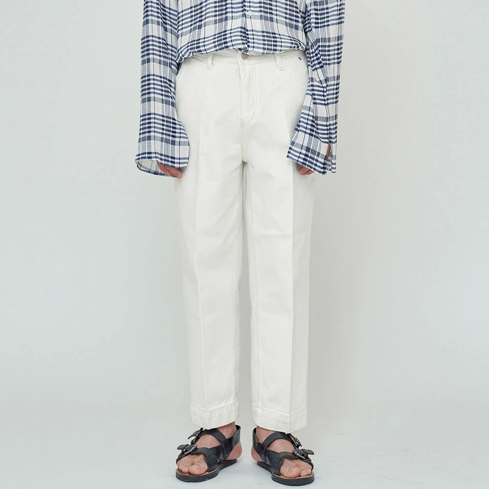 ECRU CREAM WIDE PANTS CREAM