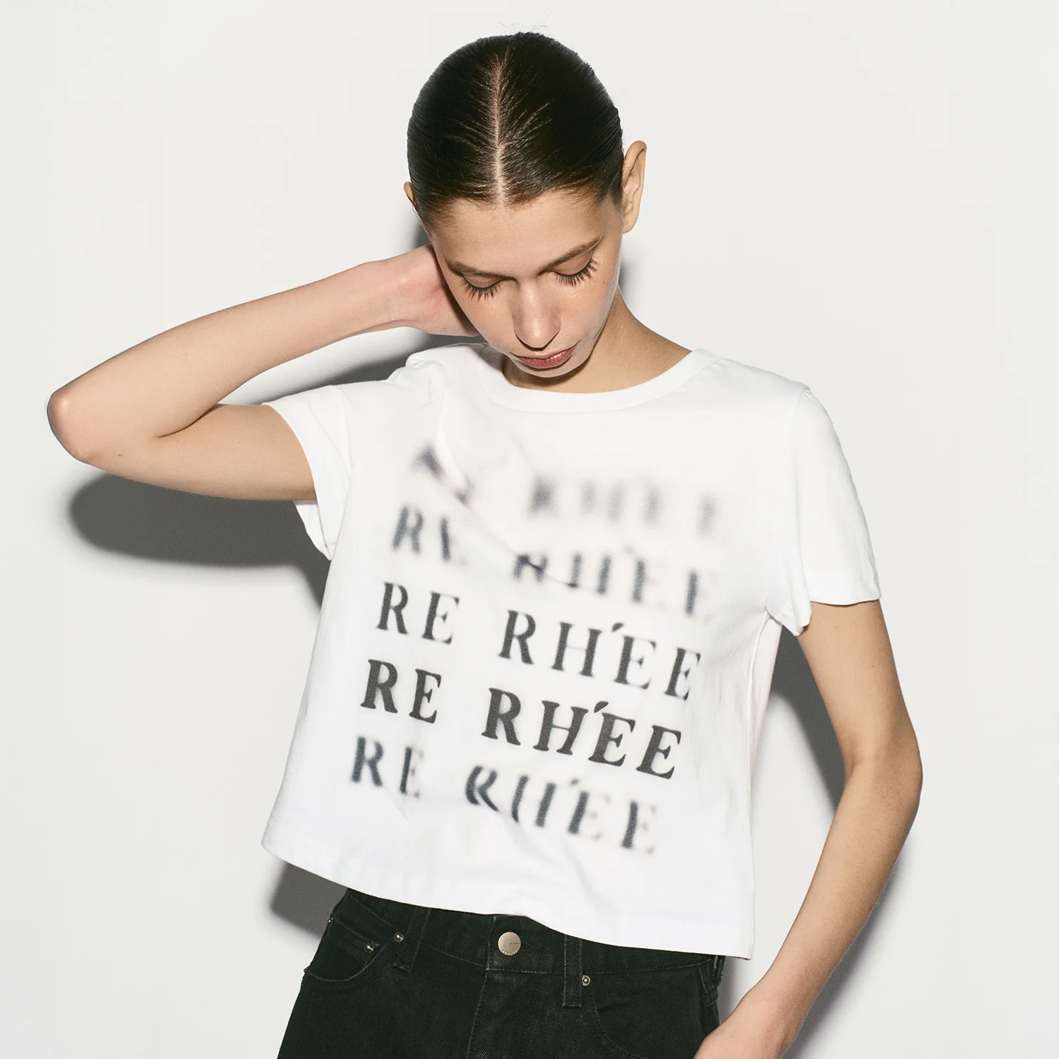 BLUR LOGO COTTON T SHIRT