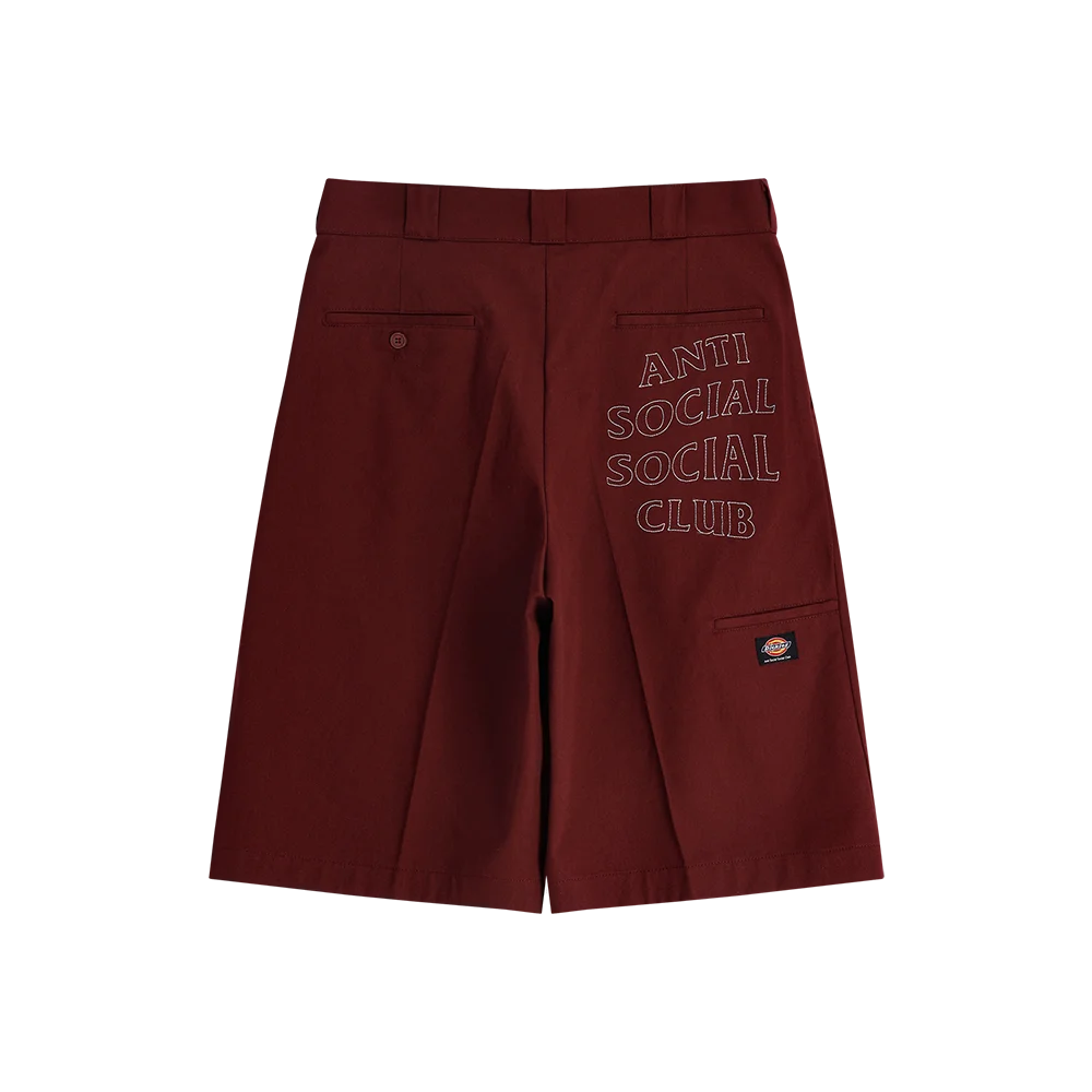 ASSC X DICKIES WORK SHORTS BURGUNDY