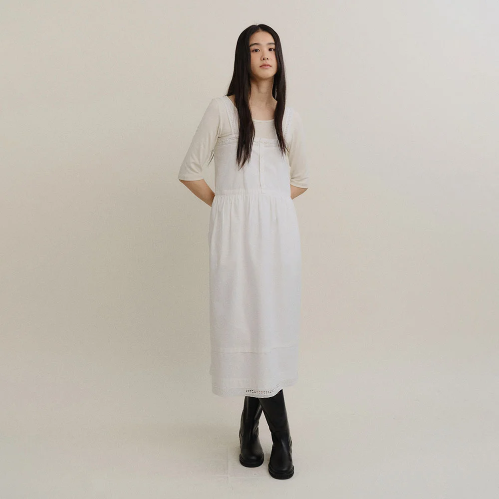 TUNIC BUTTON UP DRESS (IVORY)