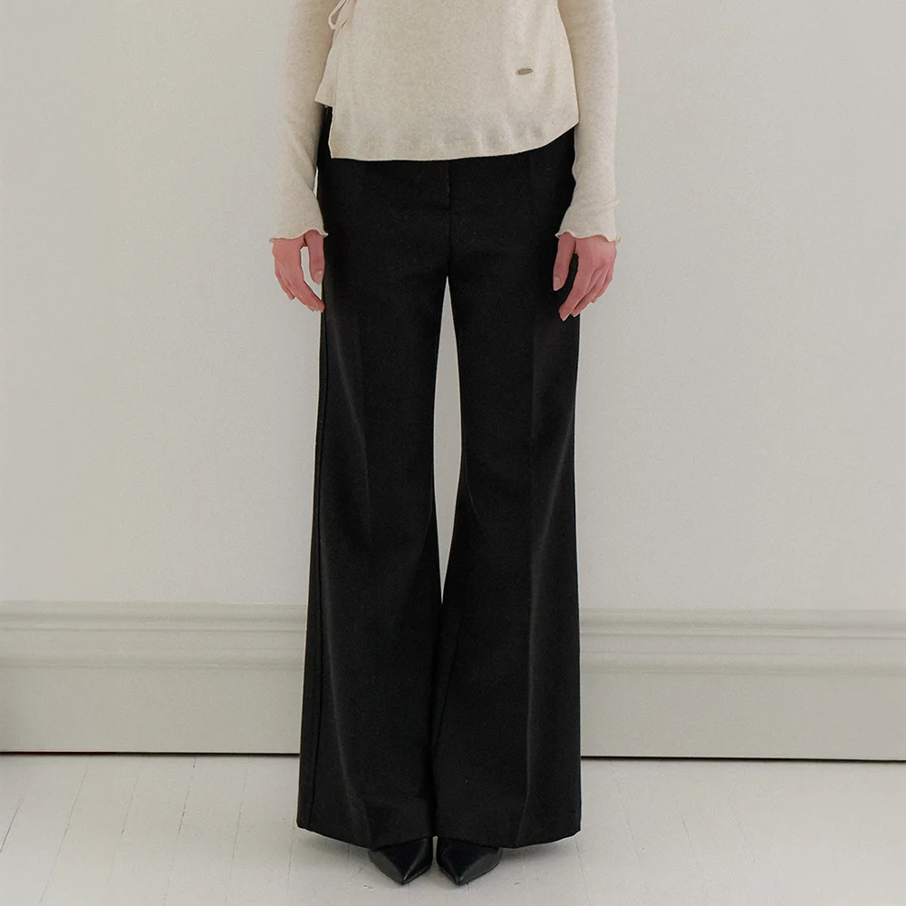 Wool Semi-Wide Pants / Black(3color)