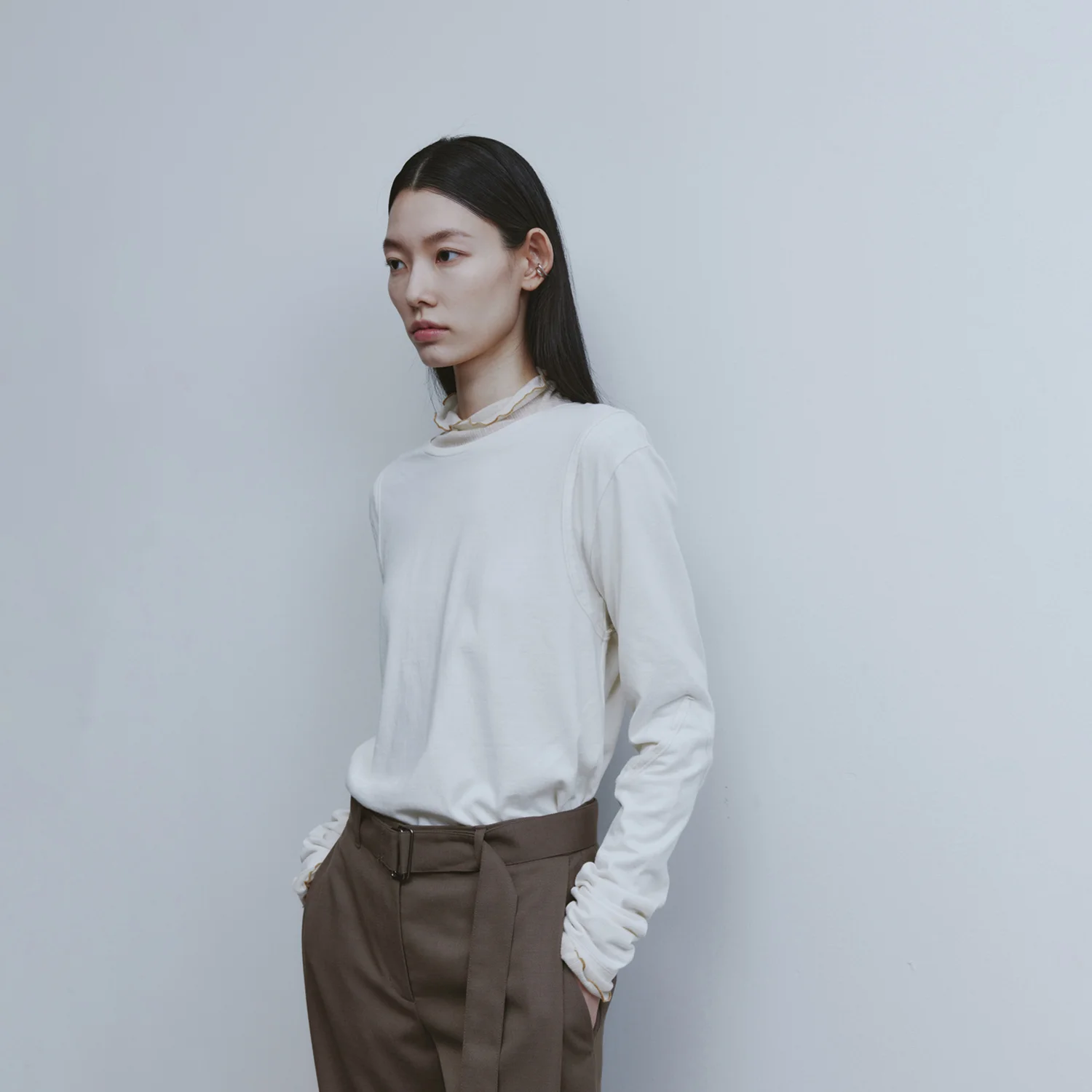 Layered Jersey Top - Ivory