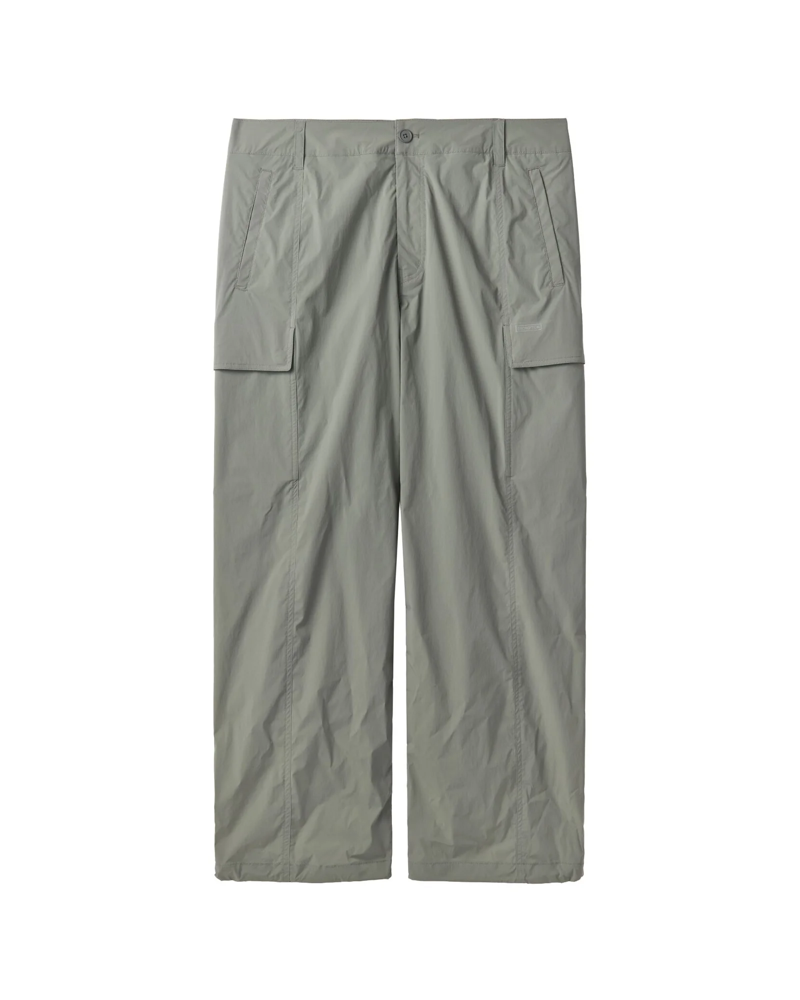 NYLON SET CUT DETAIL TROUSERS - KHAKI (P242MPT234)