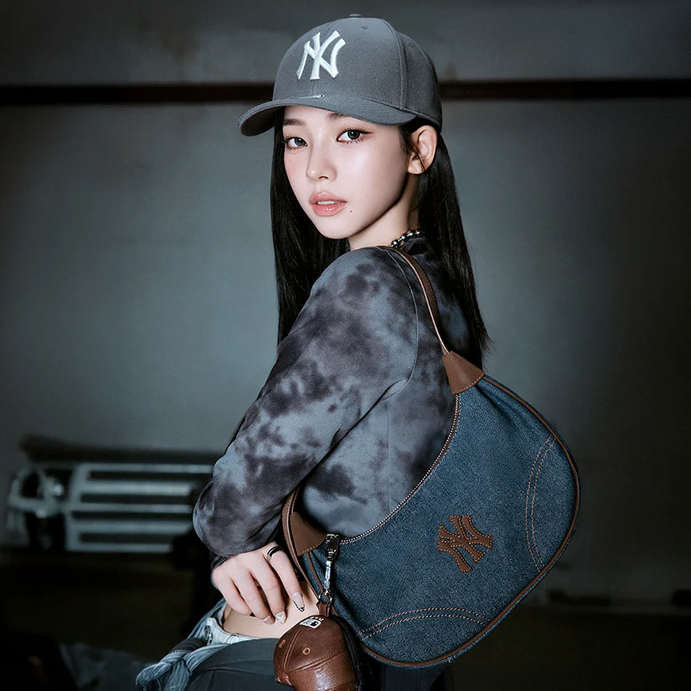 牛仔 撞色 Hobo Bag NY (Indigo)