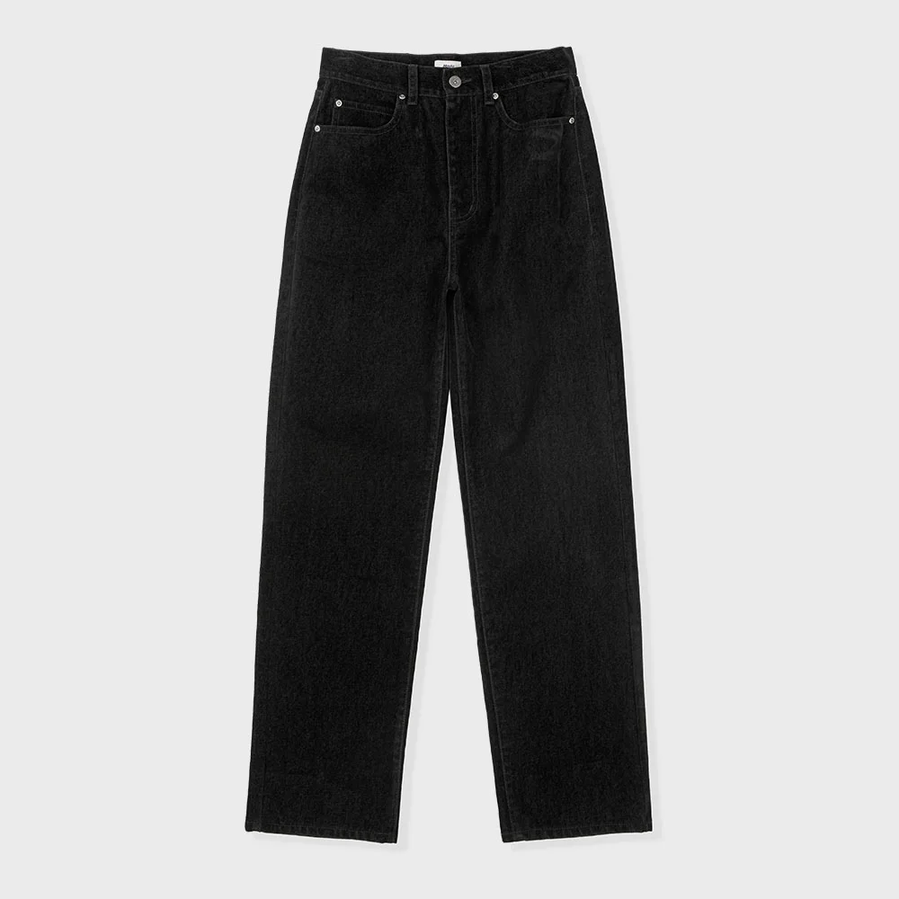 FLOCKING DENIM PANTS (BLACK)