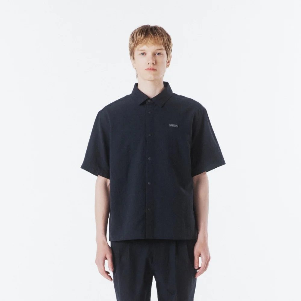 TASLAN HALF SLEEVE SHIRT - BLACK (P262MSH182)