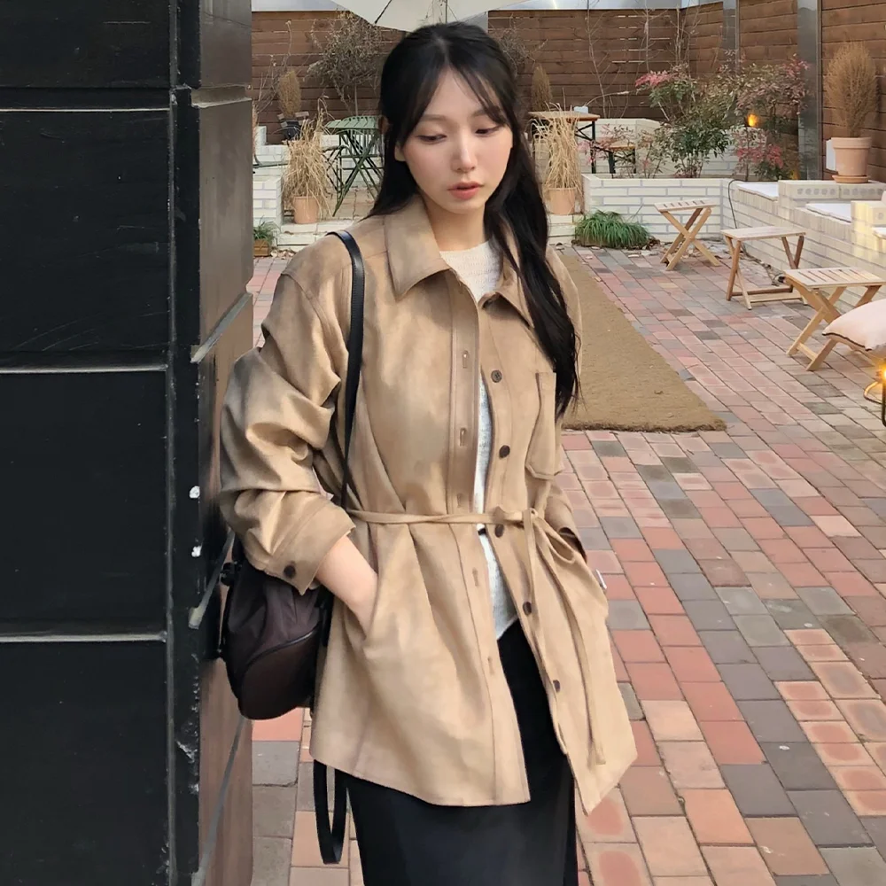 Suede shirts jacket _Beige