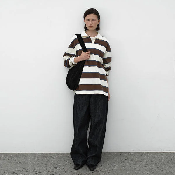 UNBALANCED NECK STRING WOOL KNIT(T-7123)