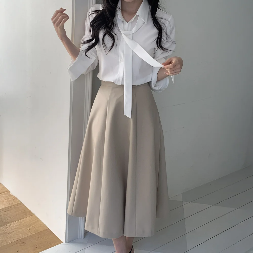 Celina 喇叭 長裙_2COLORS