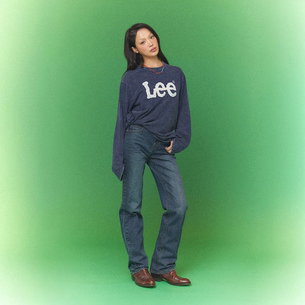 女裝 修身 直筒版型 牛仔 褲子 靛藍 深