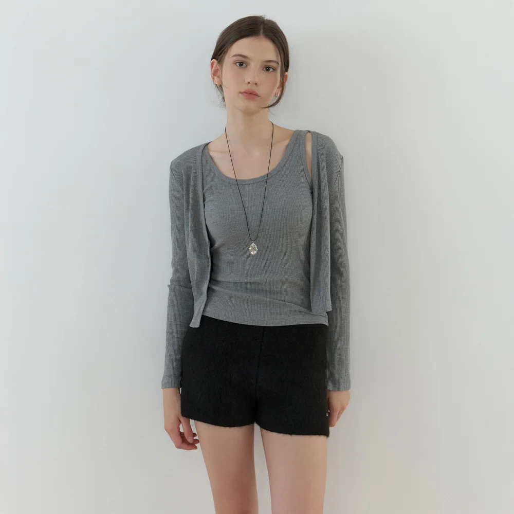 Alley cardigan set_2piece (gray)
