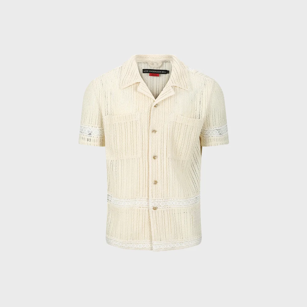 JACQUARD STRIPE SHIRTS atb1279m(ECRU)