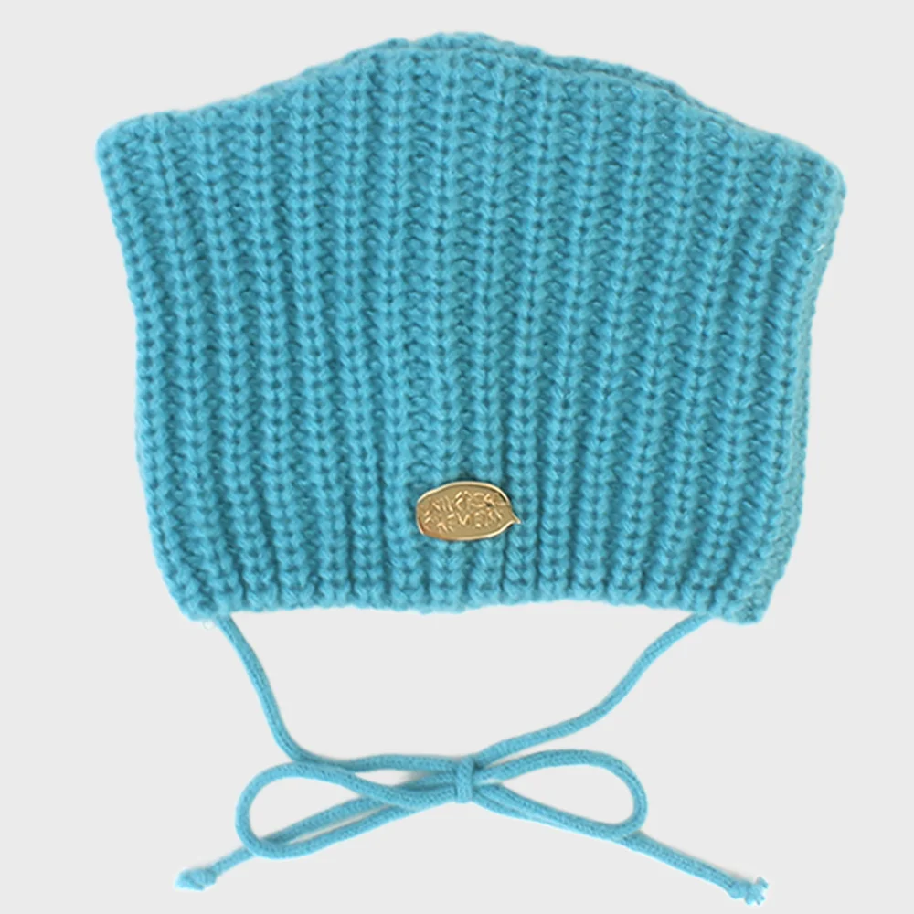 Cat Knit Blue String Beanie 貓耳冷帽