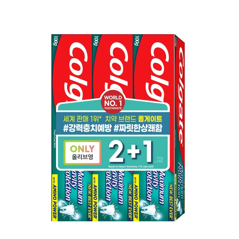 高露潔 防護 涼薄荷 100g 2+1 套裝