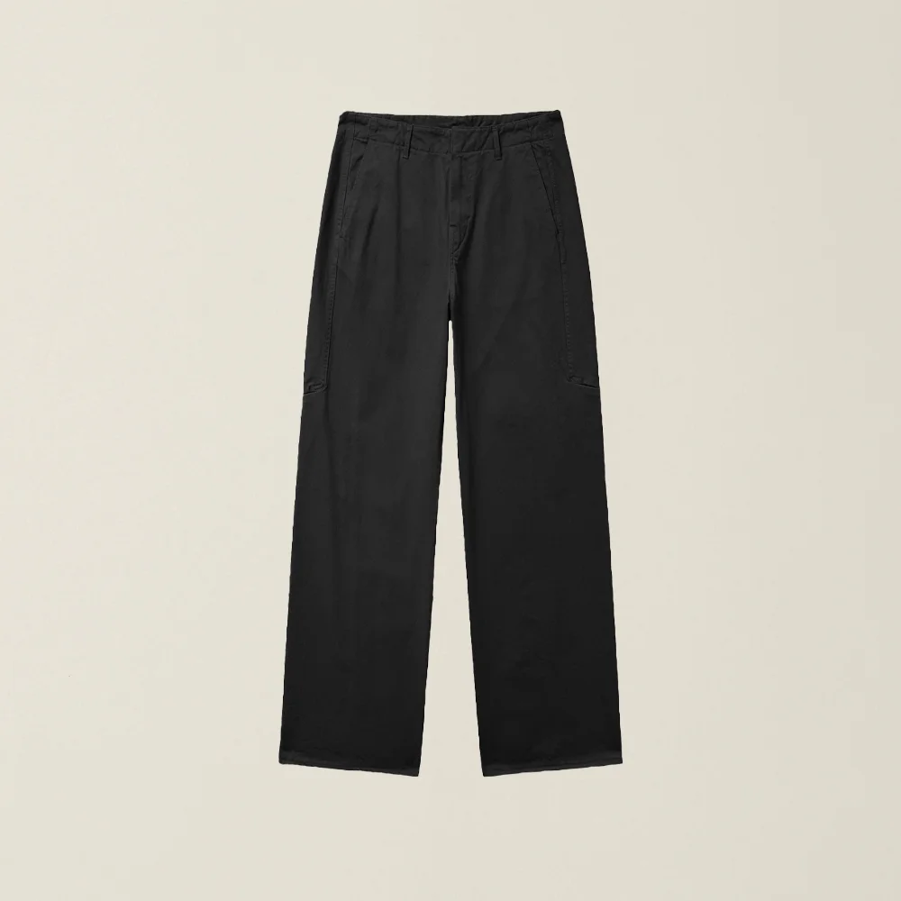 SIDE KNEE POCKET PANTS BLACK