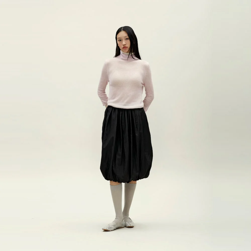 Layered Two Tone Turtleneck Pink (AG5951A02X)