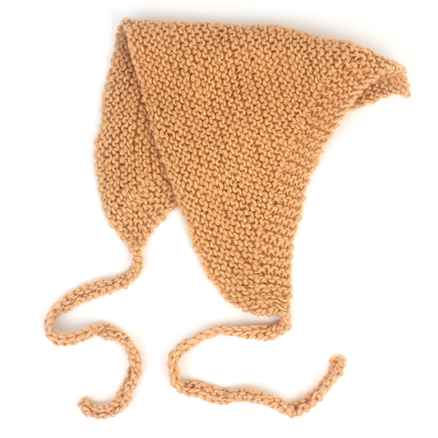 Ear Wamer Beige Knit Bonnet Hat Bonnet Hat