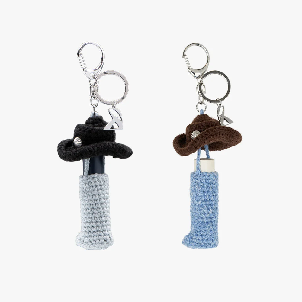 Cowboy Lip Balm & Lighter Case Keyring_2color