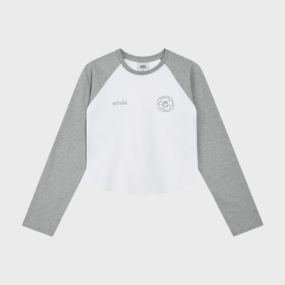 (WOMENS) ROSE RAGLAN T-SHIRT-WHITE