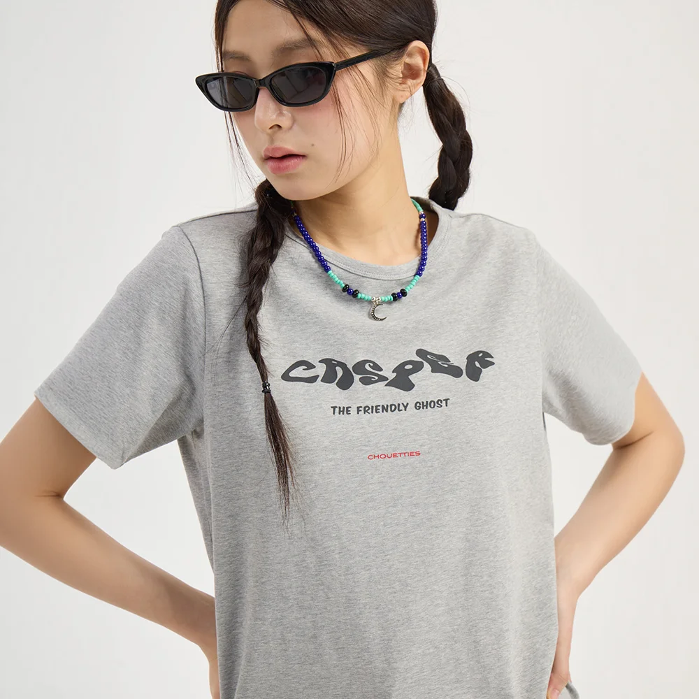Lettering Graphic Slim Fit Short Sleeve T-Shirt (melange grey) LATAX26940GYM
