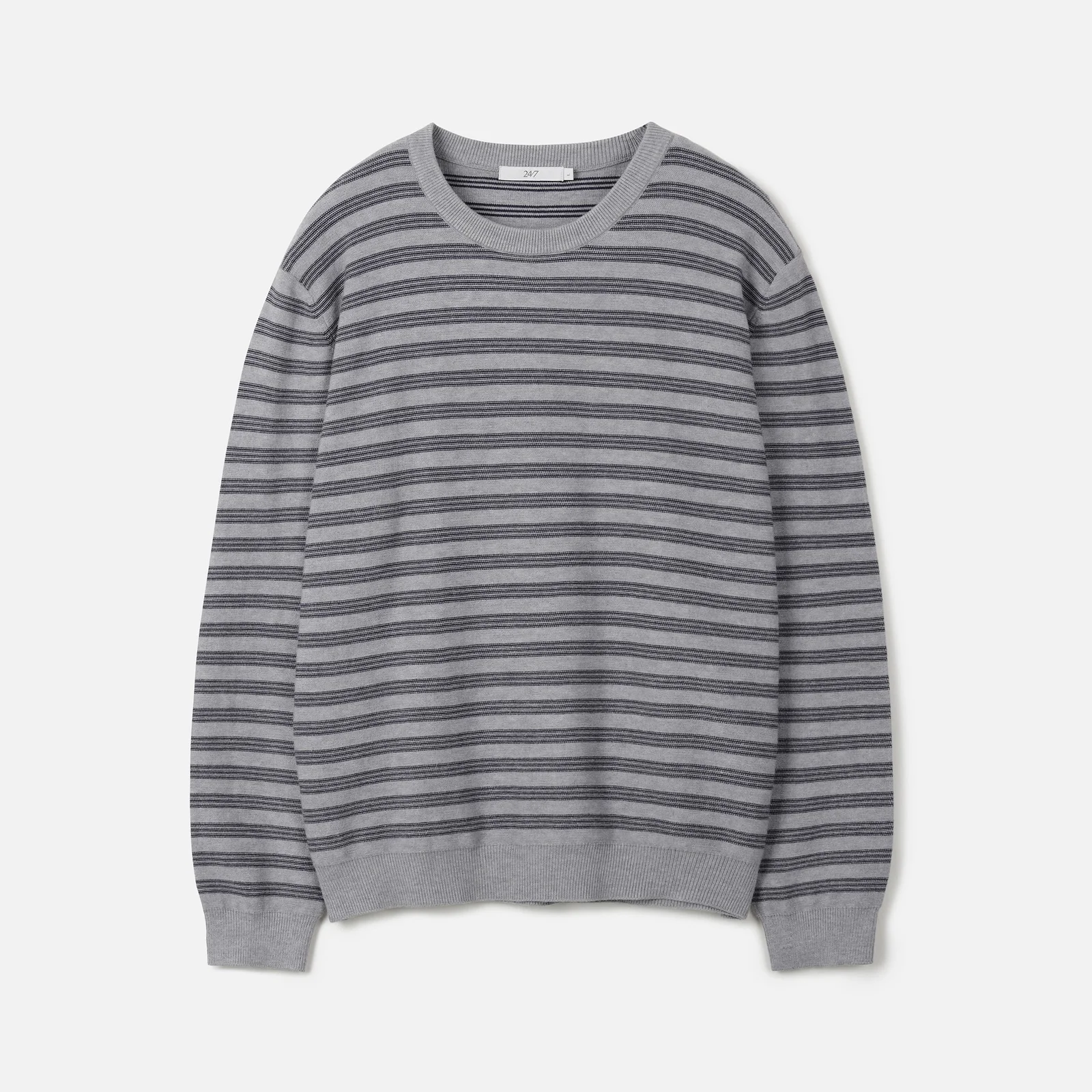 MULTI STRIPED KNIT SWEATER GRAY (247)
