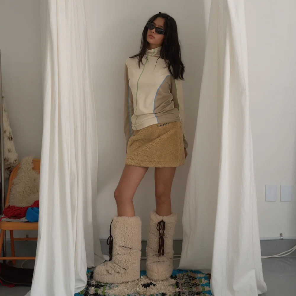 Birch Mustang Mini Skirt / Brown