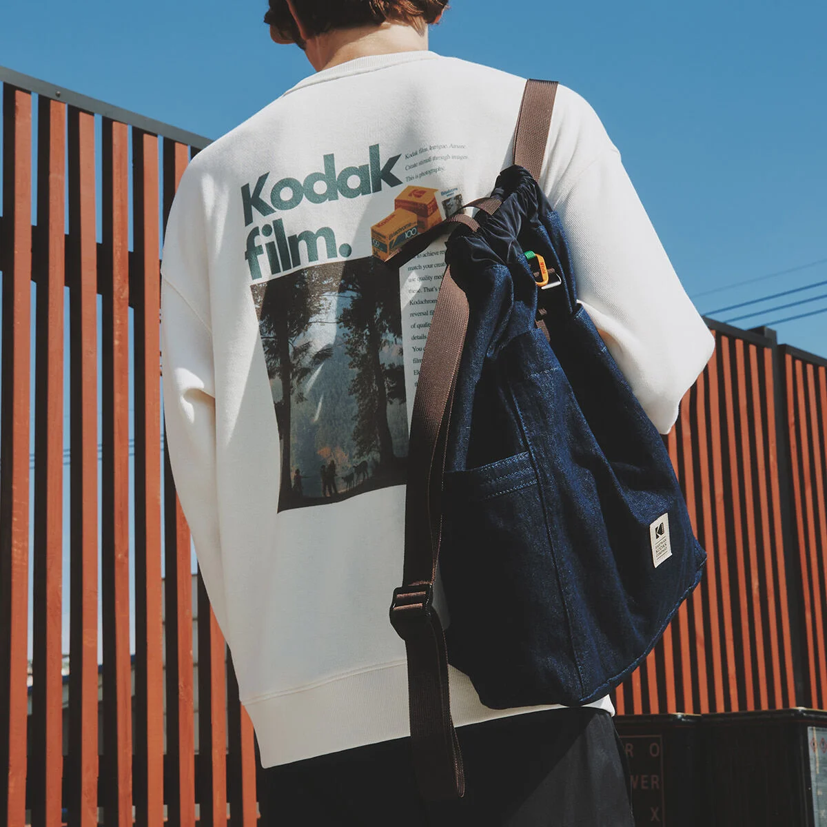 Hardy 牛仔 束繩 水桶 背包 (20L) DENIM