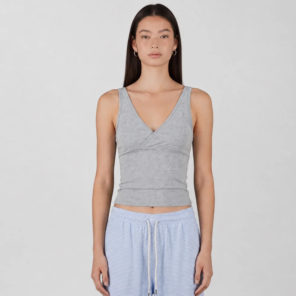 Wrap Sleeveless Top 灰色